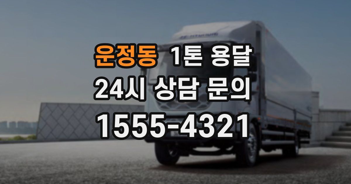 운정동 1톤 용달