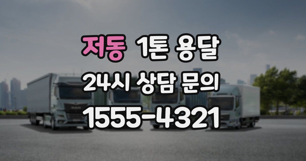 저동 1톤 용달