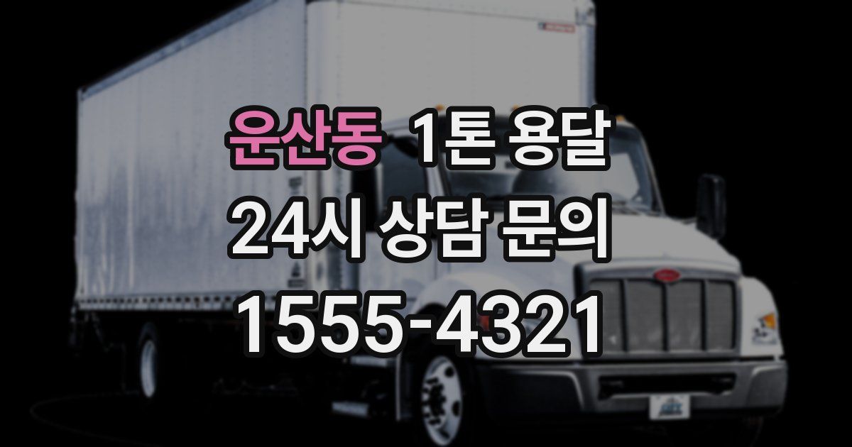 운산동 1톤 용달