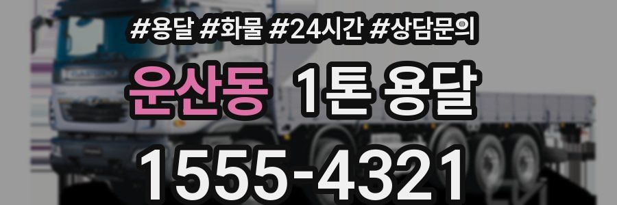 운산동 1톤 용달