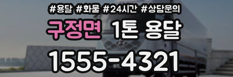 구정면 1톤 용달