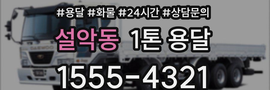 설악동 1톤 용달