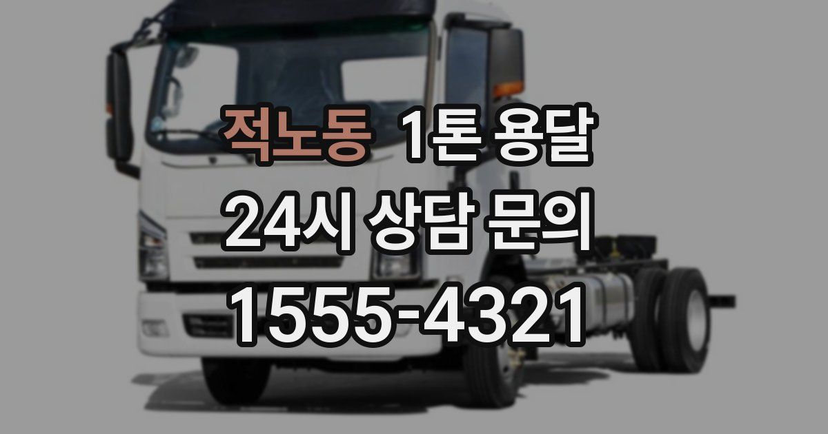 적노동 1톤 용달