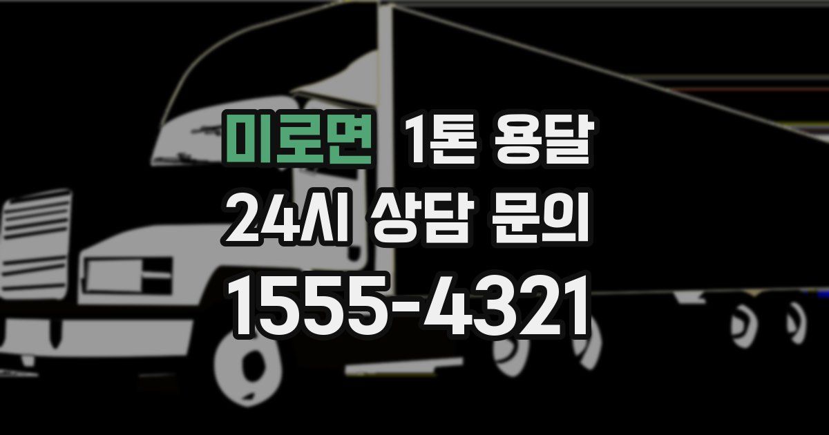 미로면 1톤 용달