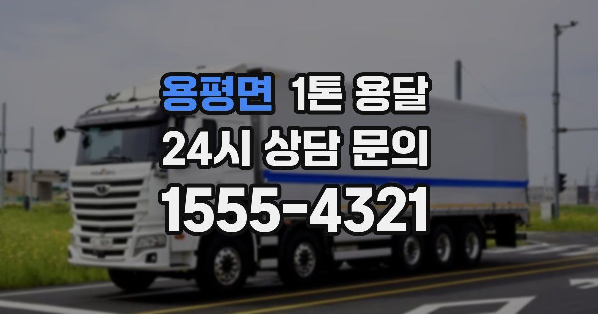 용평면 1톤 용달