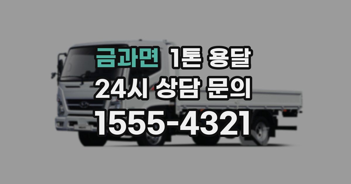 금과면 1톤 용달