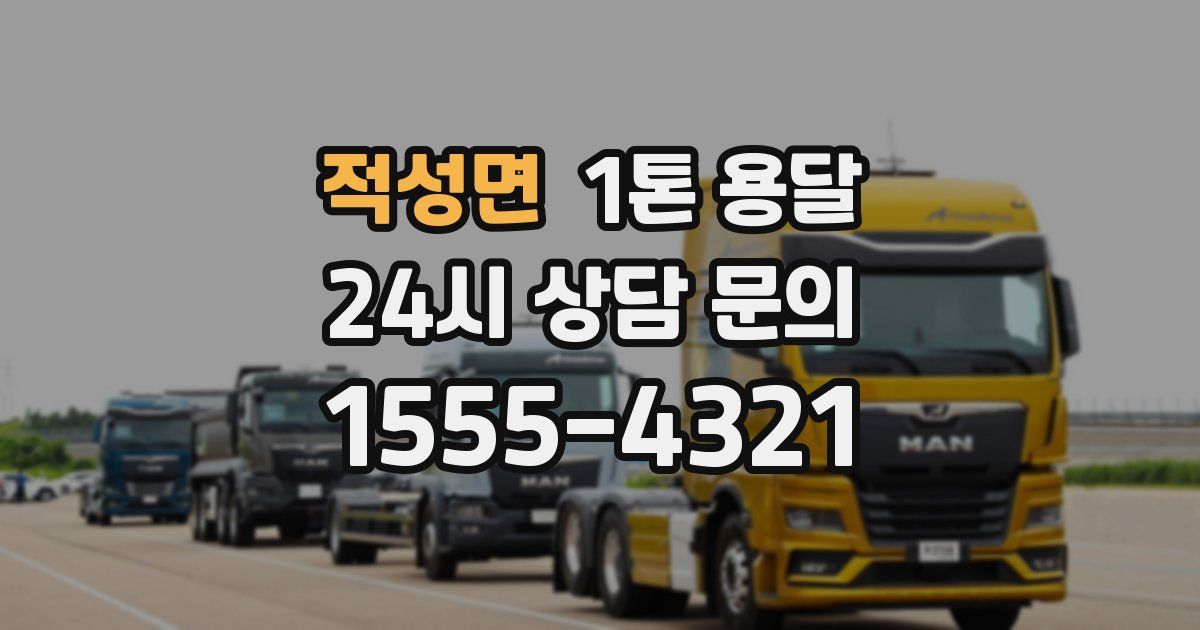 적성면 1톤 용달
