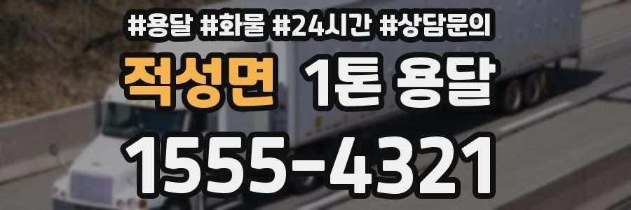 적성면 1톤 용달