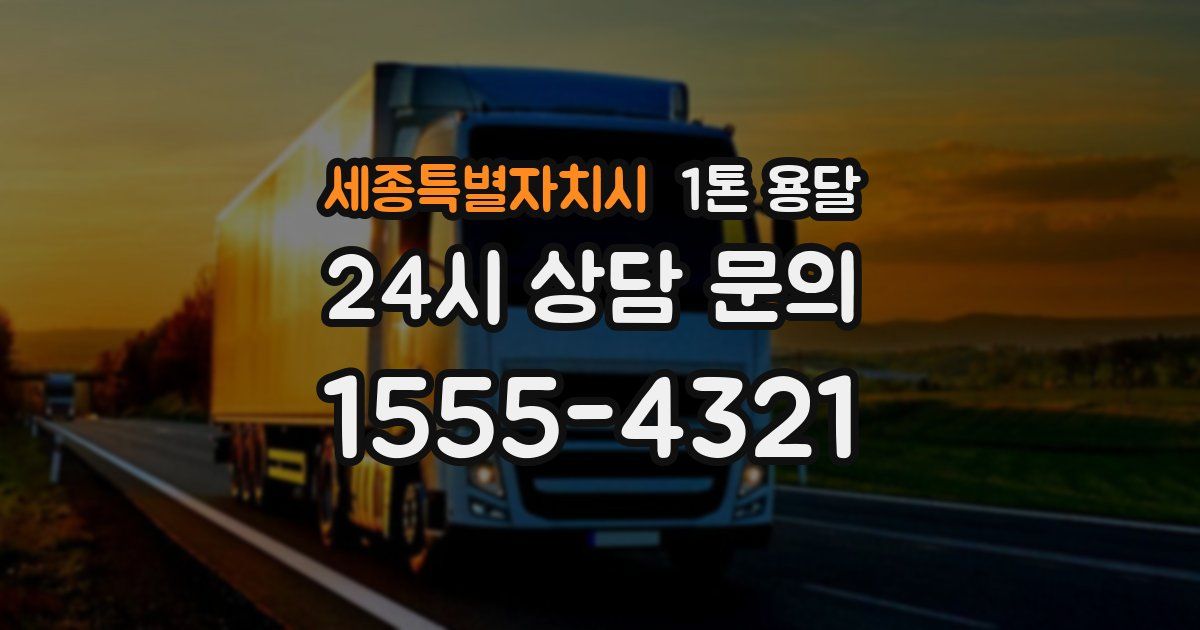세종특별자치시 1톤 용달