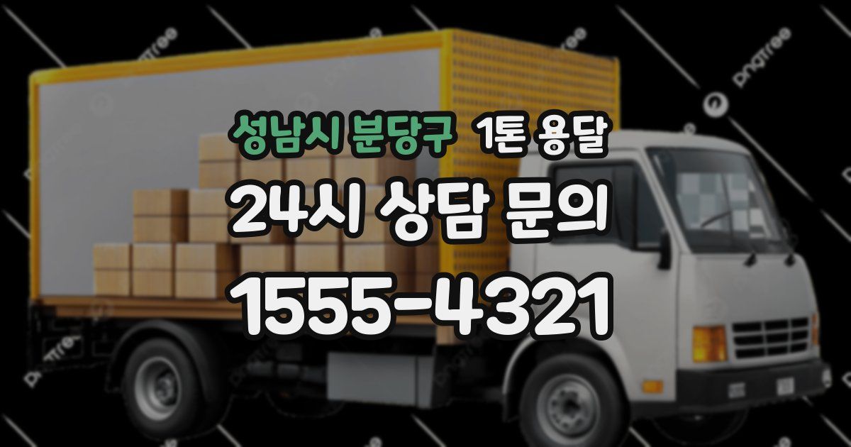 성남시 분당구 1톤 용달