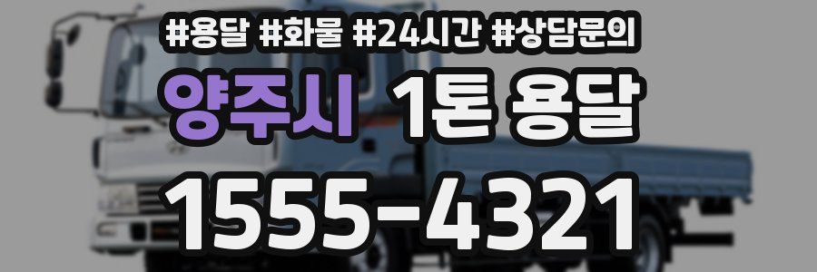 양주시 1톤 용달