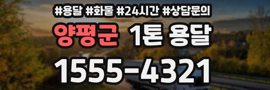 양평군 1톤 용달