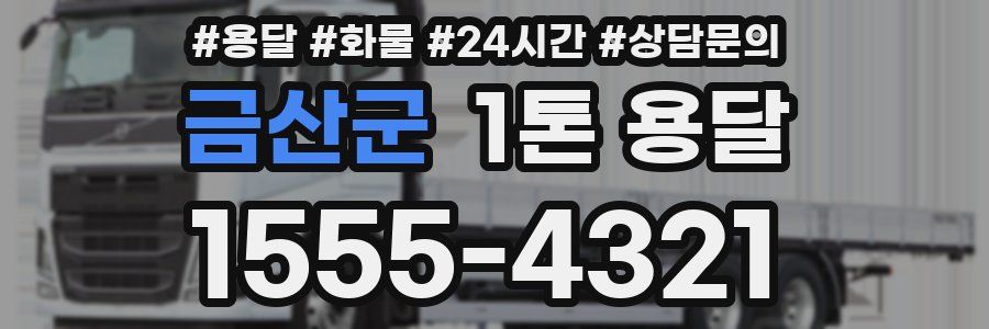 금산군 1톤 용달