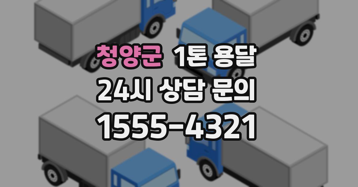 청양군 1톤 용달