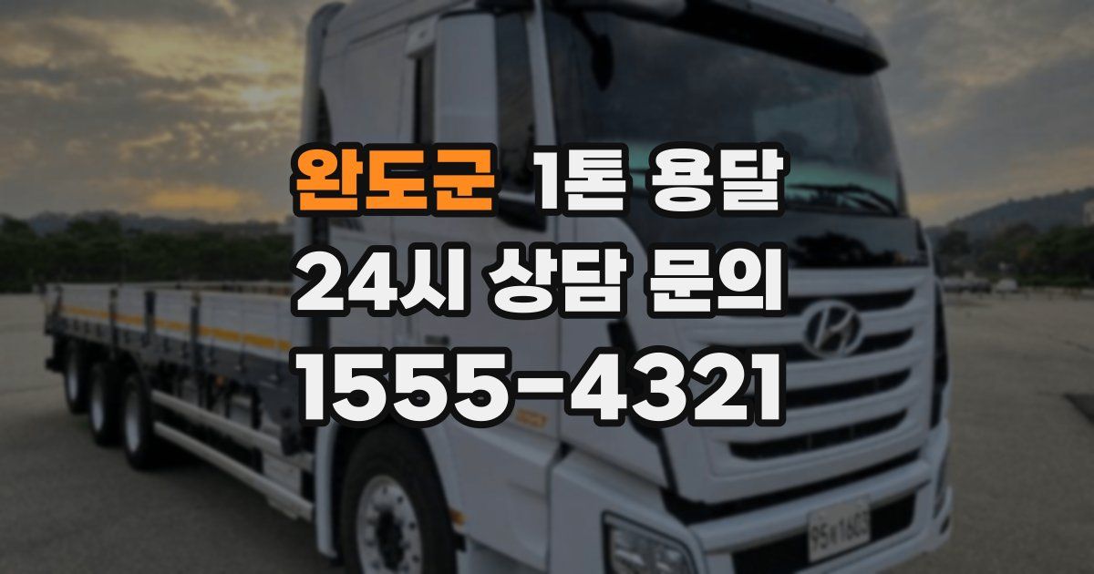 완도군 1톤 용달