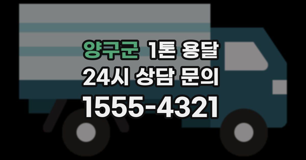 양구군 1톤 용달