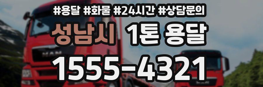 성남시 1톤 용달