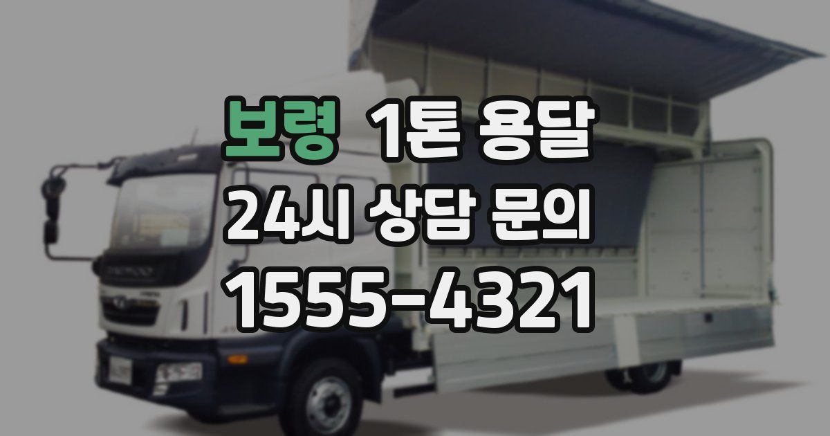 보령 1톤 용달
