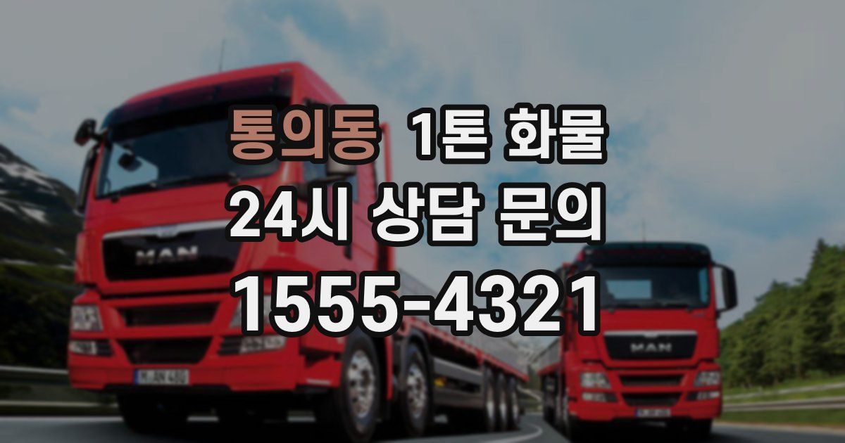 통의동 1톤 화물