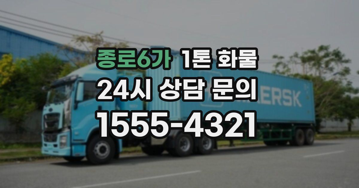 종로6가 1톤 화물
