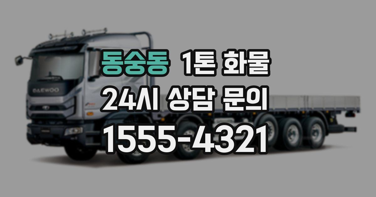 동숭동 1톤 화물