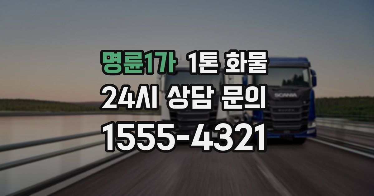 명륜1가 1톤 화물