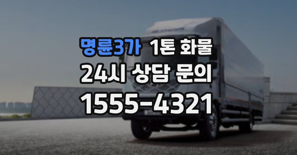 명륜3가 1톤 화물