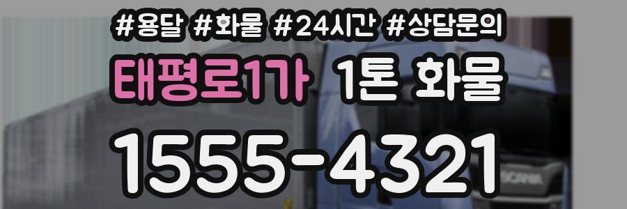 태평로1가 1톤 화물