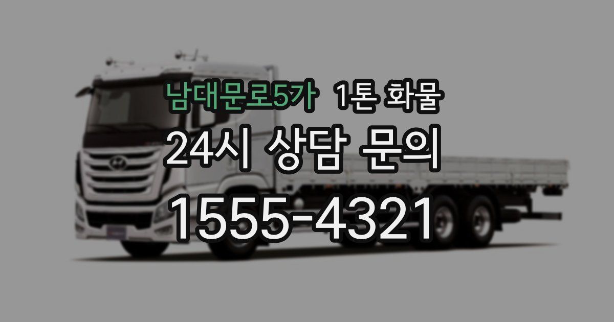 남대문로5가 1톤 화물