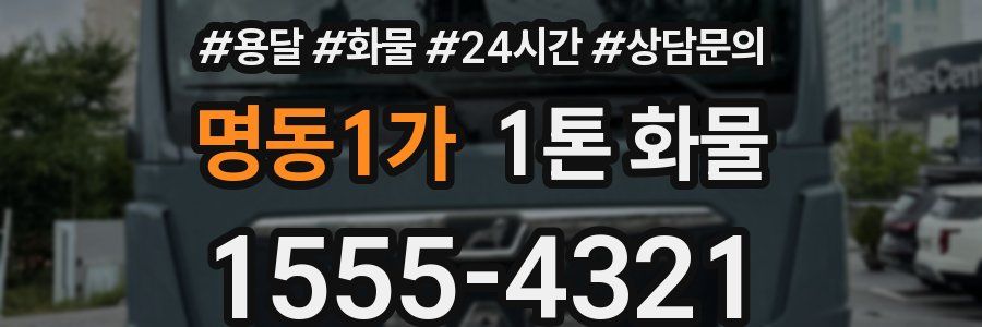 명동1가 1톤 화물