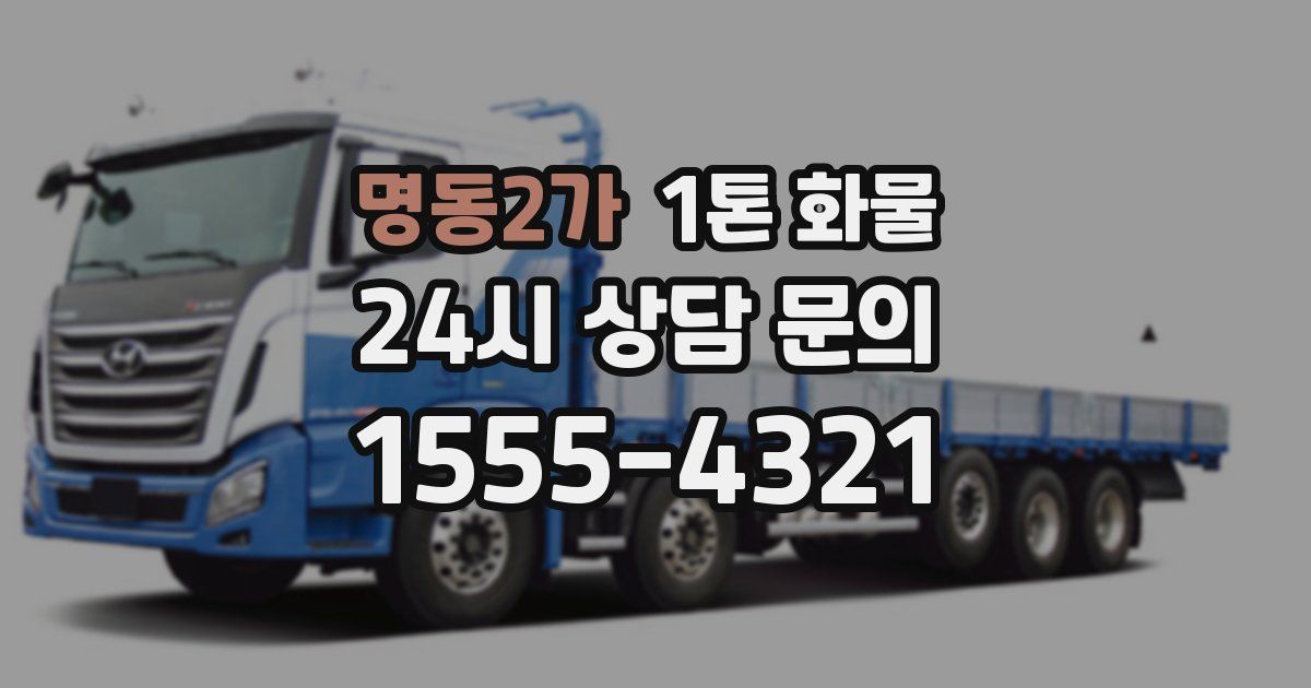 명동2가 1톤 화물