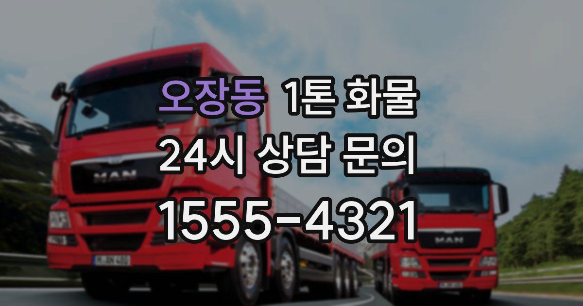 오장동 1톤 화물