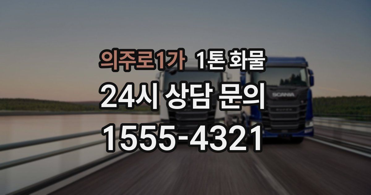 의주로1가 1톤 화물
