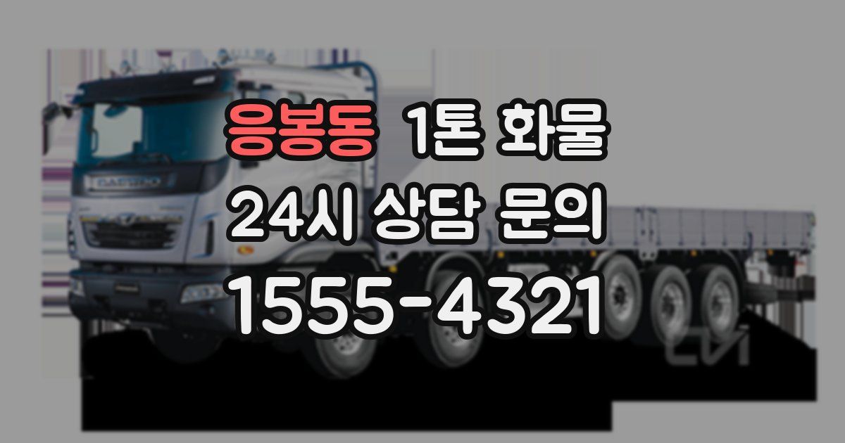 응봉동 1톤 화물