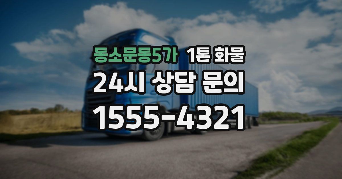 동소문동5가 1톤 화물
