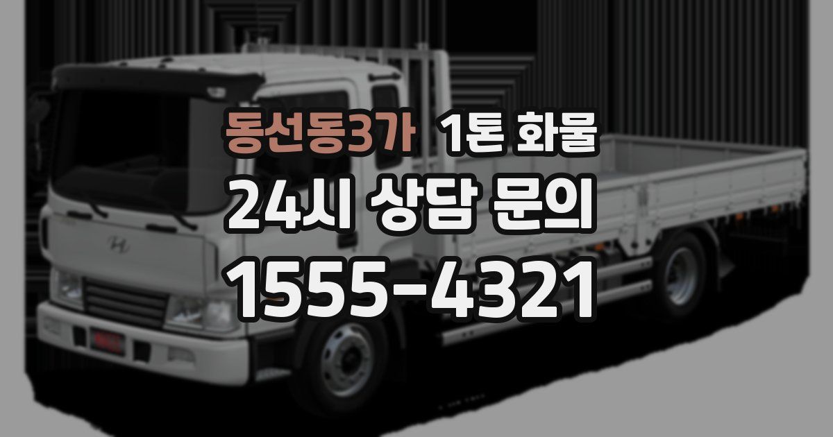 동선동3가 1톤 화물