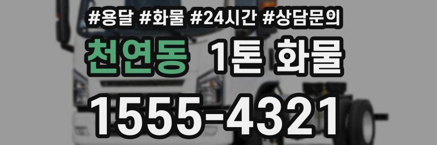 천연동 1톤 화물