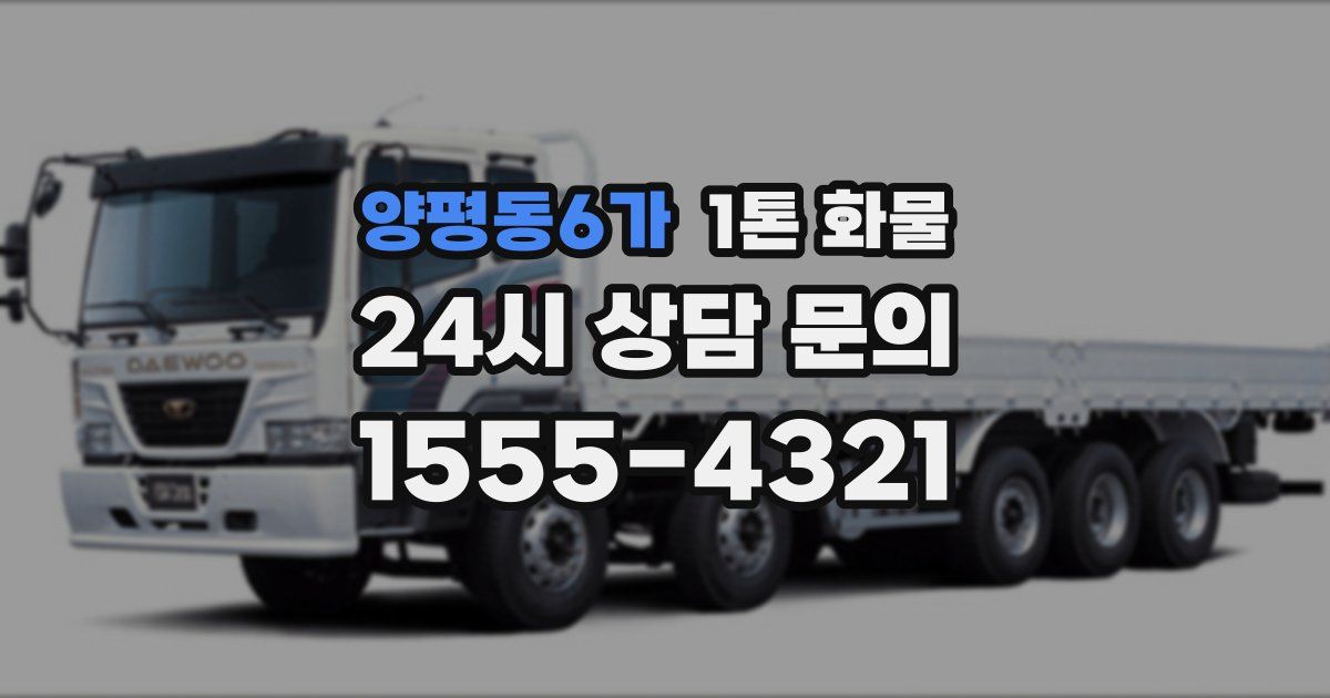 양평동6가 1톤 화물