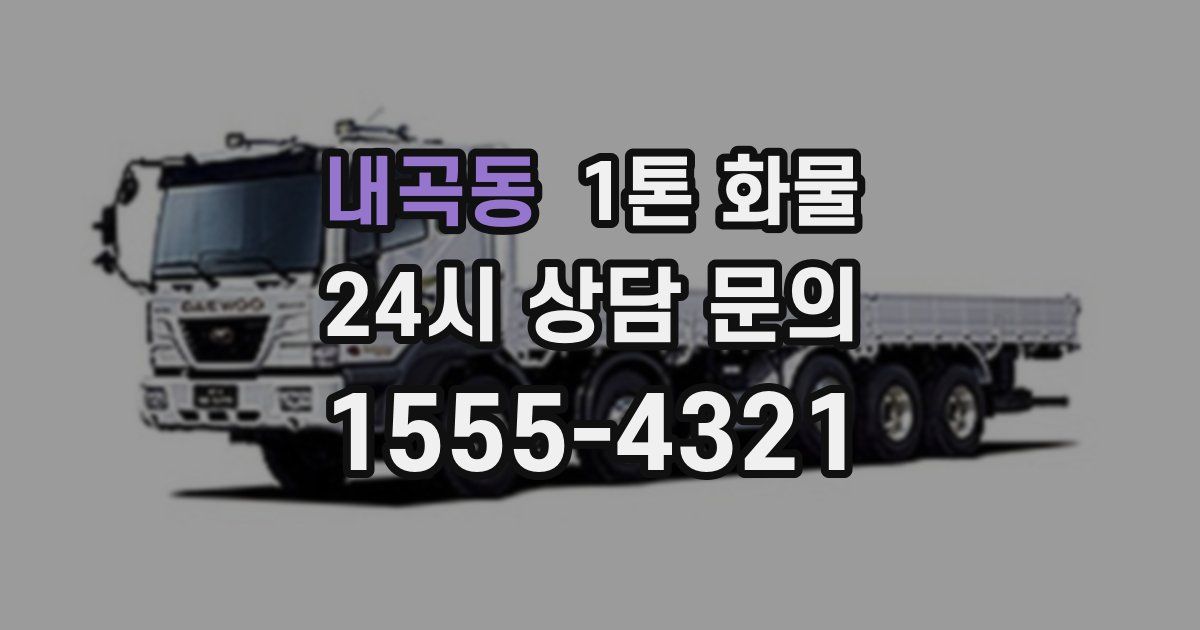 내곡동 1톤 화물