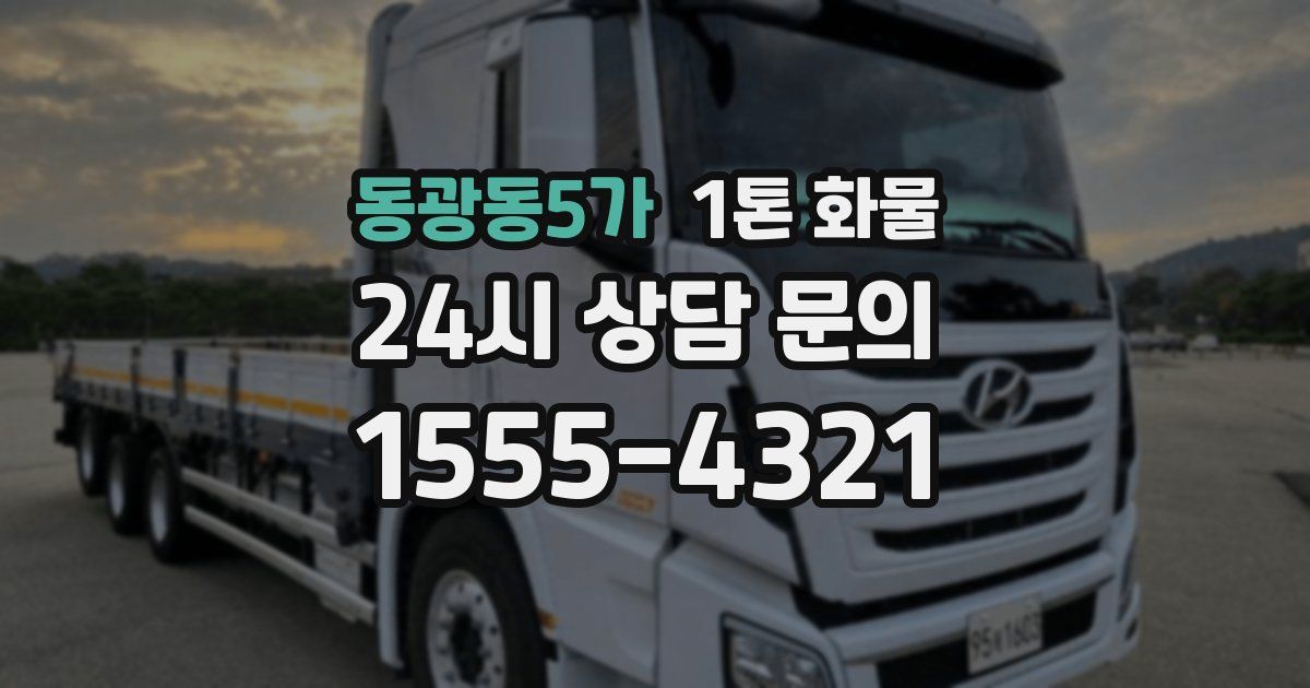 동광동5가 1톤 화물