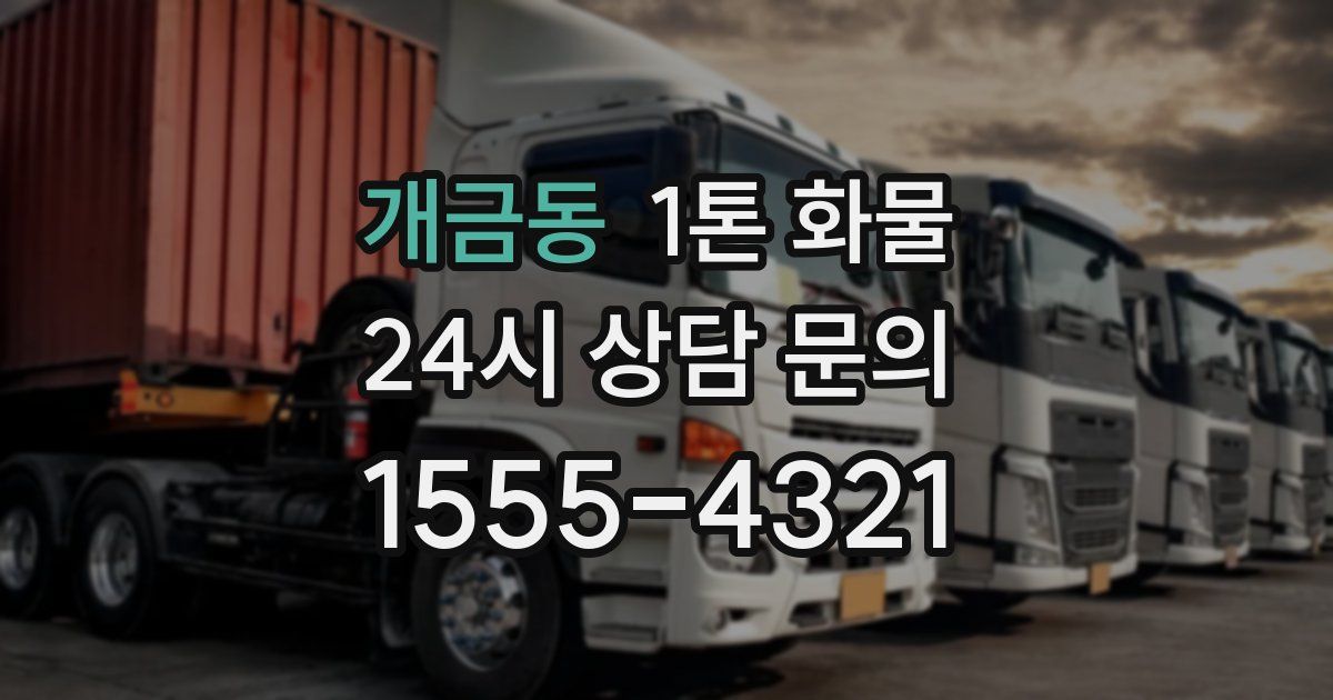 개금동 1톤 화물