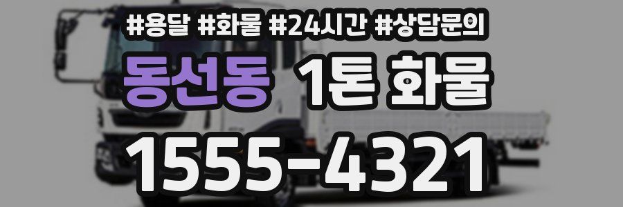 동선동 1톤 화물