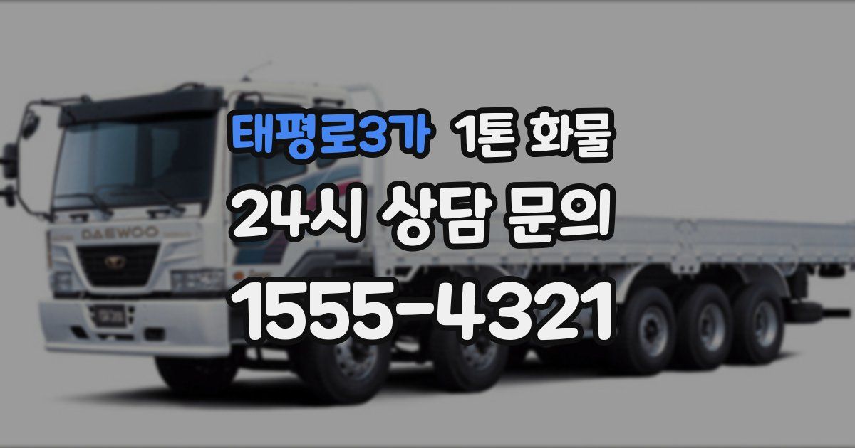 태평로3가 1톤 화물