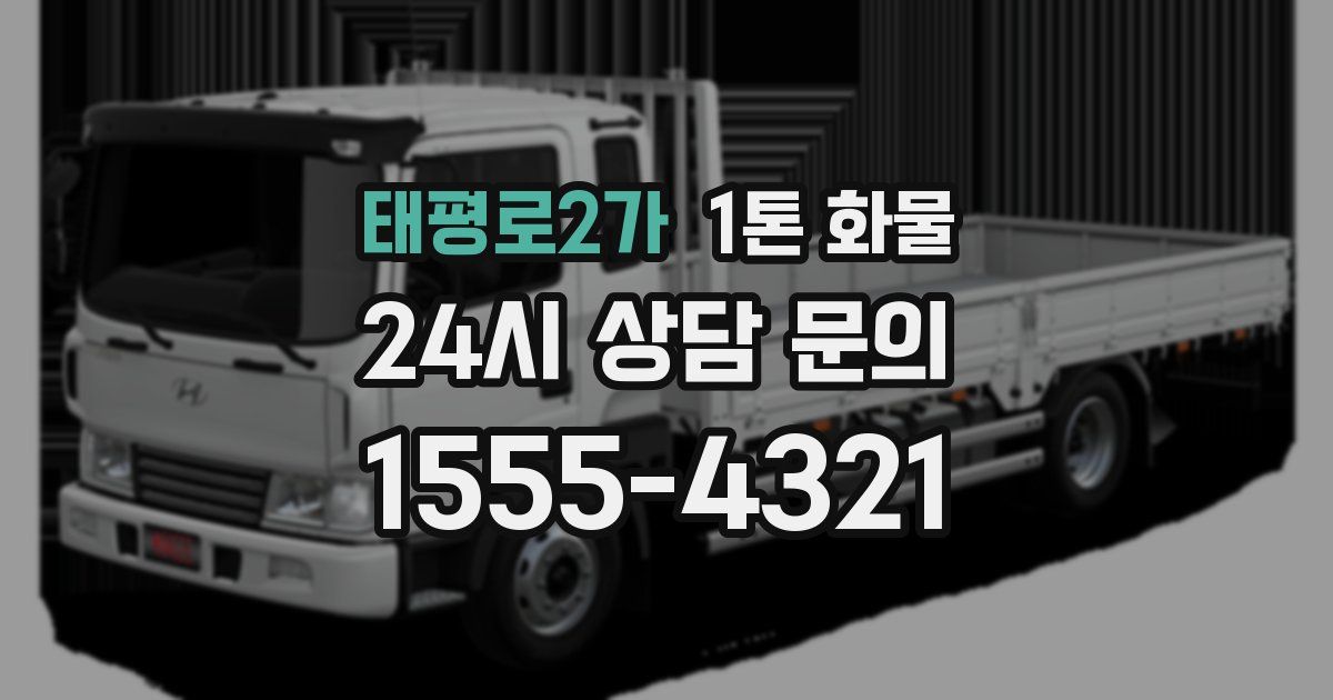 태평로2가 1톤 화물