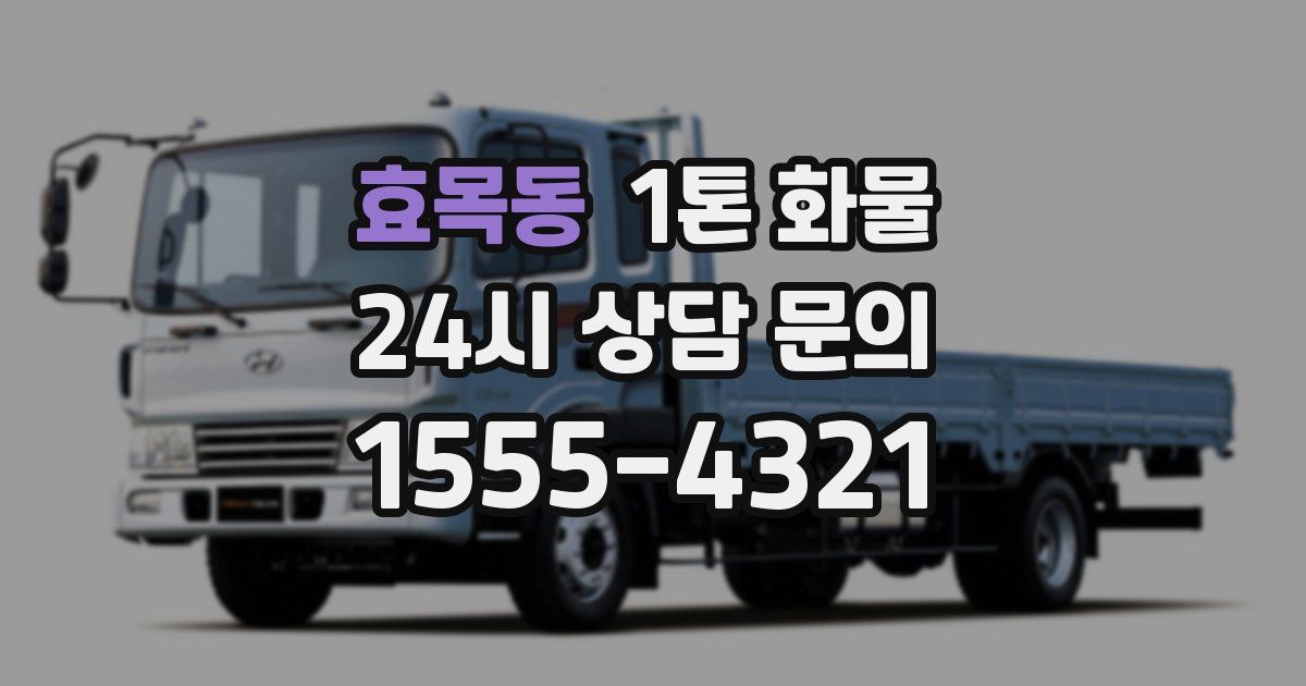 효목동 1톤 화물