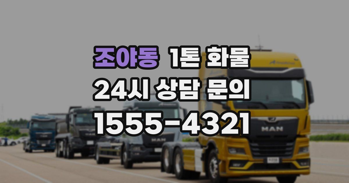 조야동 1톤 화물