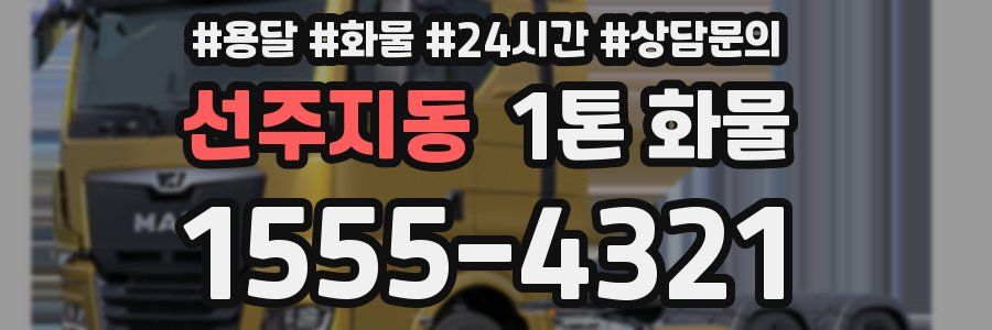 선주지동 1톤 화물