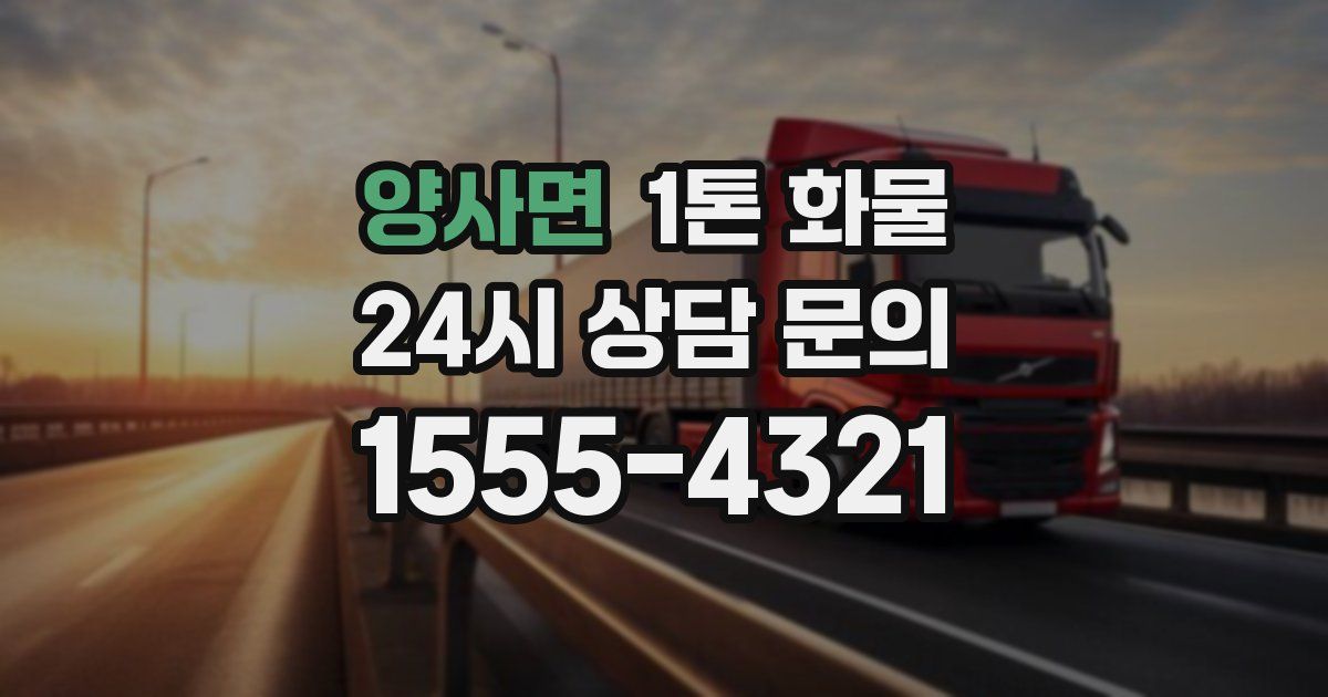 양사면 1톤 화물