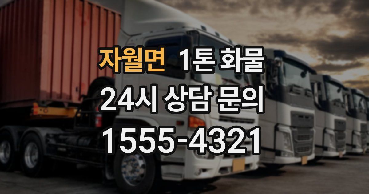 자월면 1톤 화물