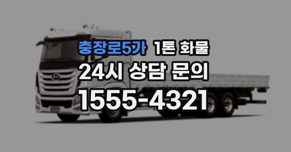충장로5가 1톤 화물